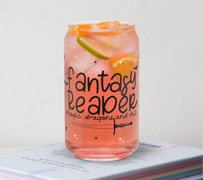 Fantasy Reader Can-shaped glass - Awfullynerdy.co