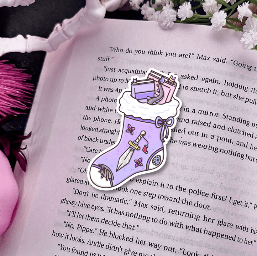 Fantasy Stocking Sparkle Sticker - Awfullynerdy.co