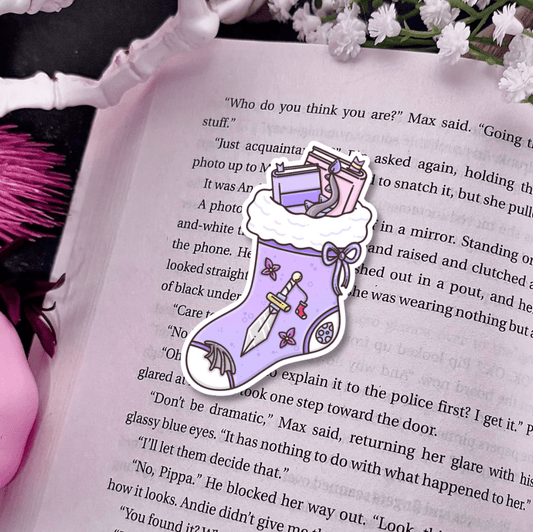 Fantasy Stocking Sparkle Sticker - Awfullynerdy.co