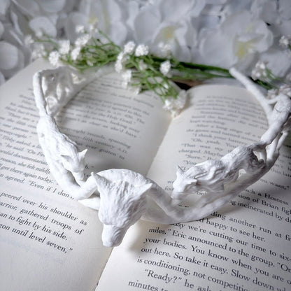 Fantasy Wolf crown, 3D printed tiara, lightweight cosplay accessory for adults - Awfullynerdy.co