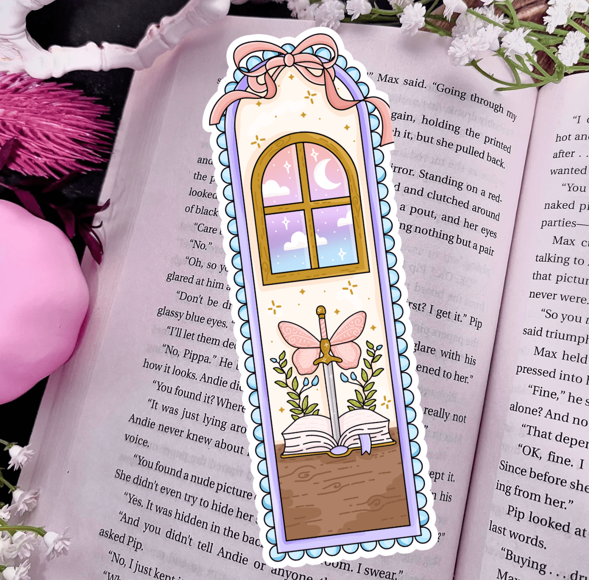 Fantasyland Window Die - Cut Sparkle Bookmark - Awfullynerdy.co