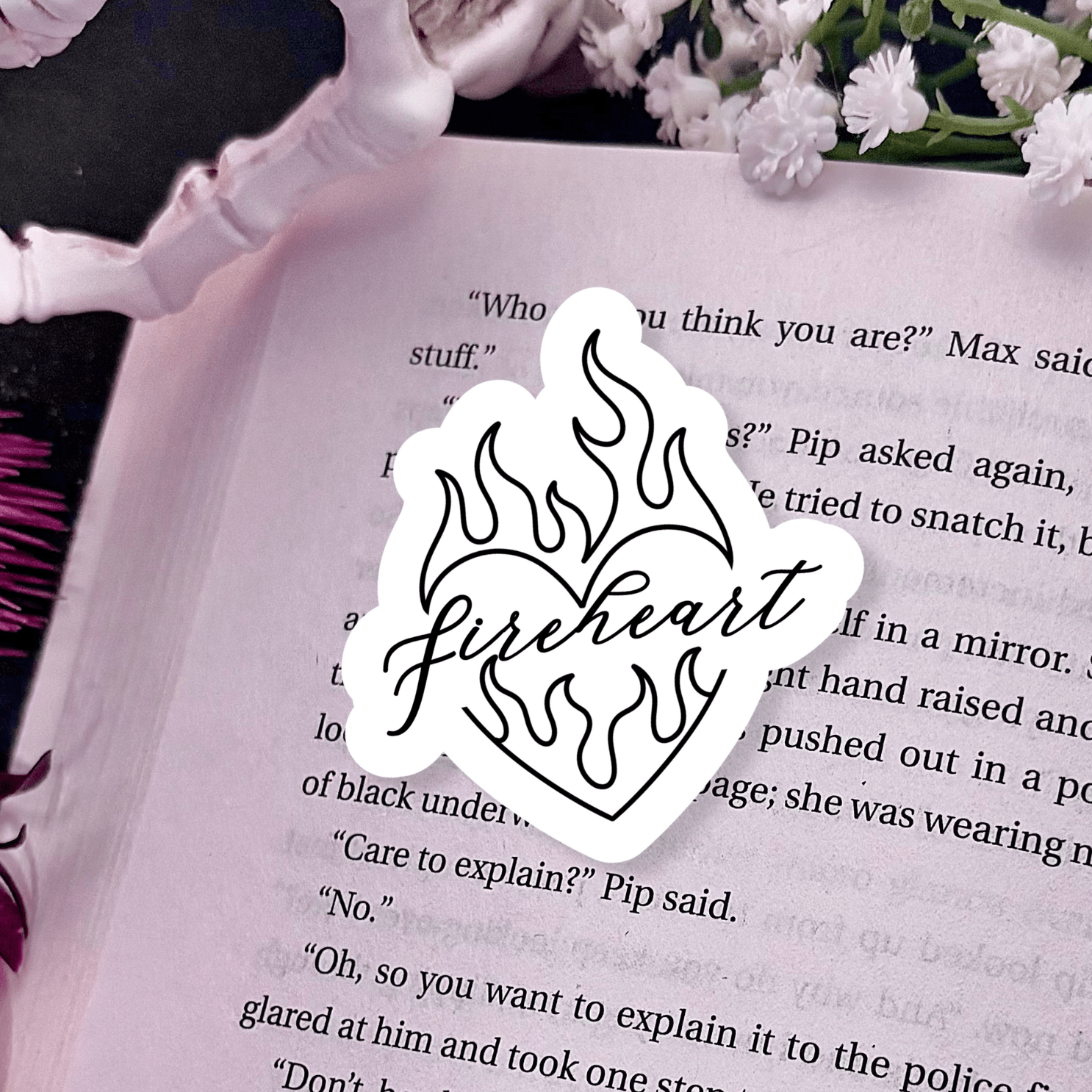 Fireheart Heart Sticker - Awfullynerdy.co