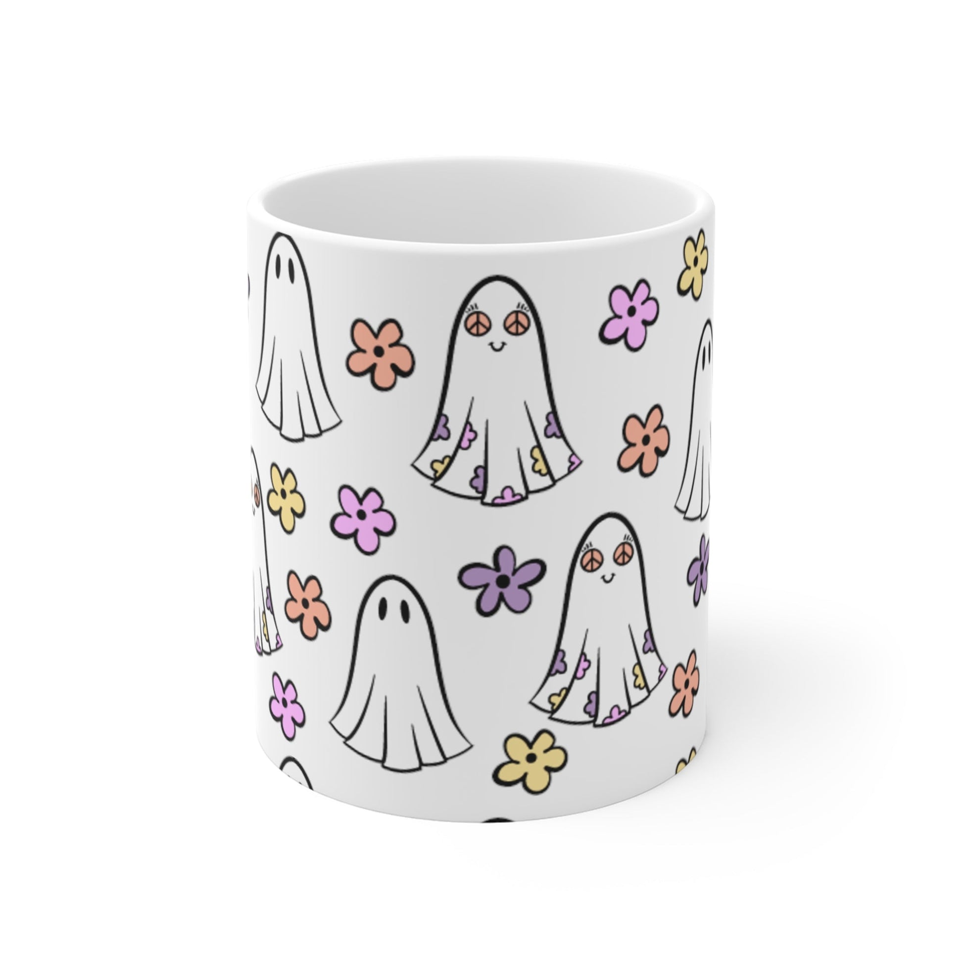 Floral Ghost Design Mug 11oz - Awfullynerdy.co