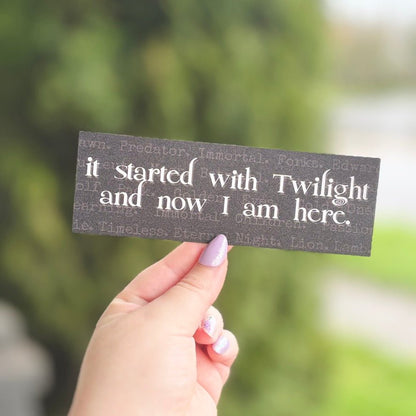 Forever Mentally in Forks Dual - Sided Snow Sparkle Cardstock Bookmark - Awfullynerdy.co