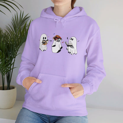 Fourth Wing Reading Ghosts Heavy Blend™ Hooded Sweatshirt - Awfullynerdy.co