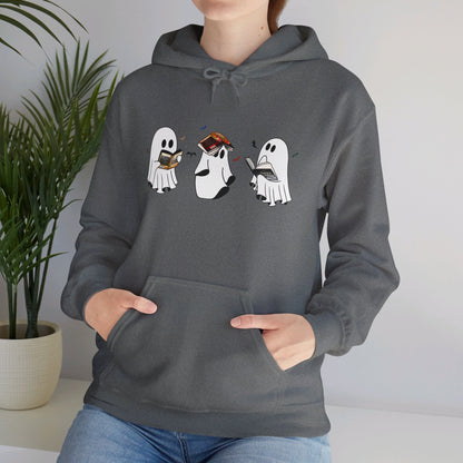 Fourth Wing Reading Ghosts Heavy Blend™ Hooded Sweatshirt - Awfullynerdy.co