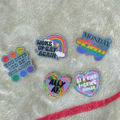 Gay Glitter Sticker Mini Bundle - Awfullynerdy.co