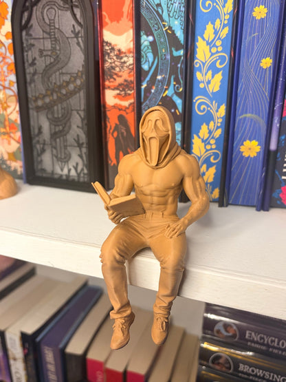 Ghost Face Reading a Book 3d Printed Bookshelf Decor - Awfullynerdy.co