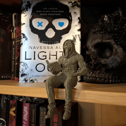 Ghost Face Reading a Book 3d Printed Bookshelf Decor - Awfullynerdy.co