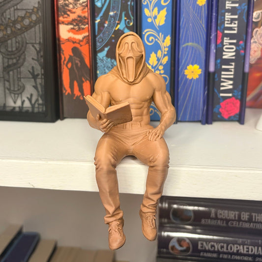 Ghost Face Reading a Book 3d Printed Bookshelf Decor - Awfullynerdy.co