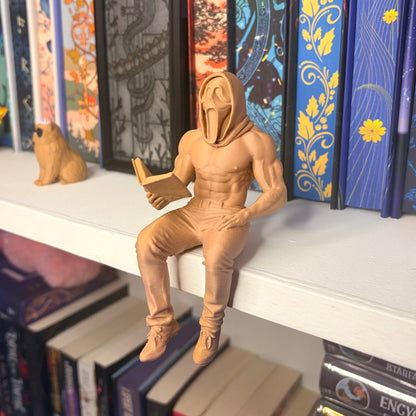 Ghost Face Reading a Book 3d Printed Bookshelf Decor - Awfullynerdy.co