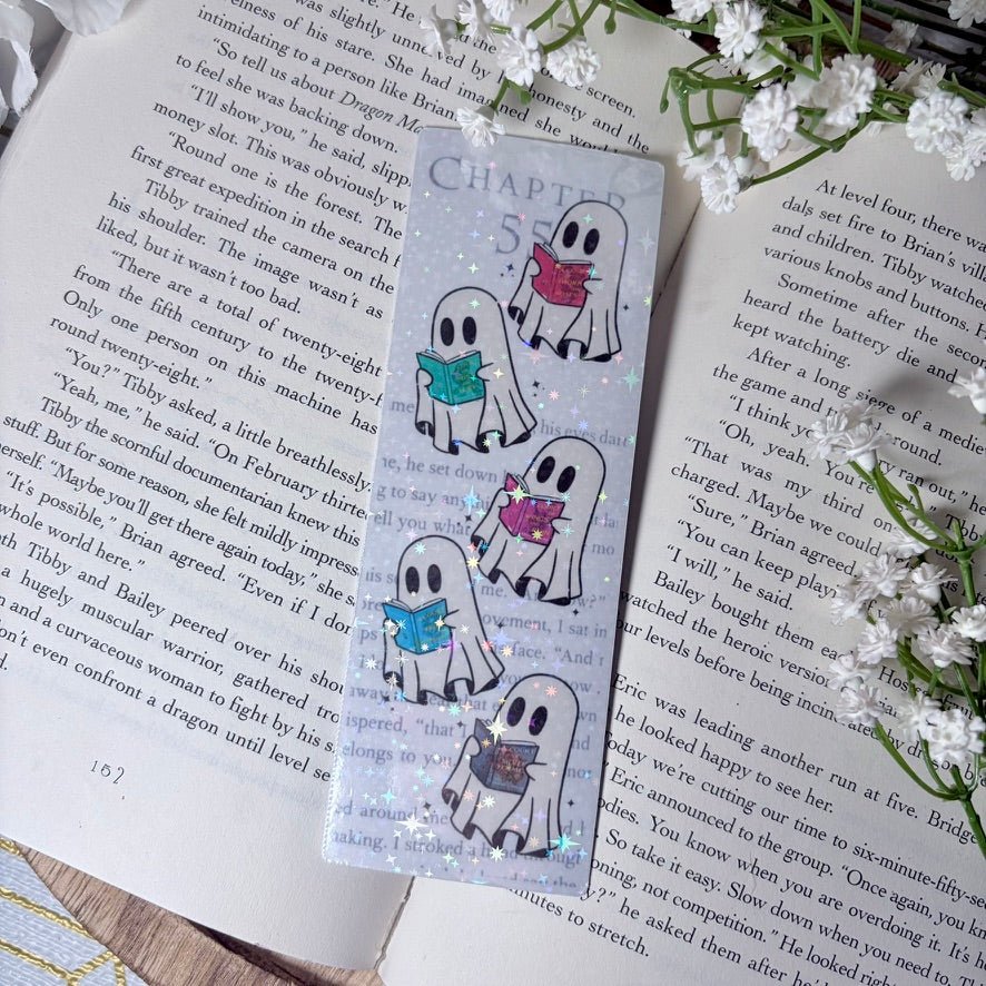 Ghost Reading ACOTAR Series Cardstock Bookmark - Awfullynerdy.co