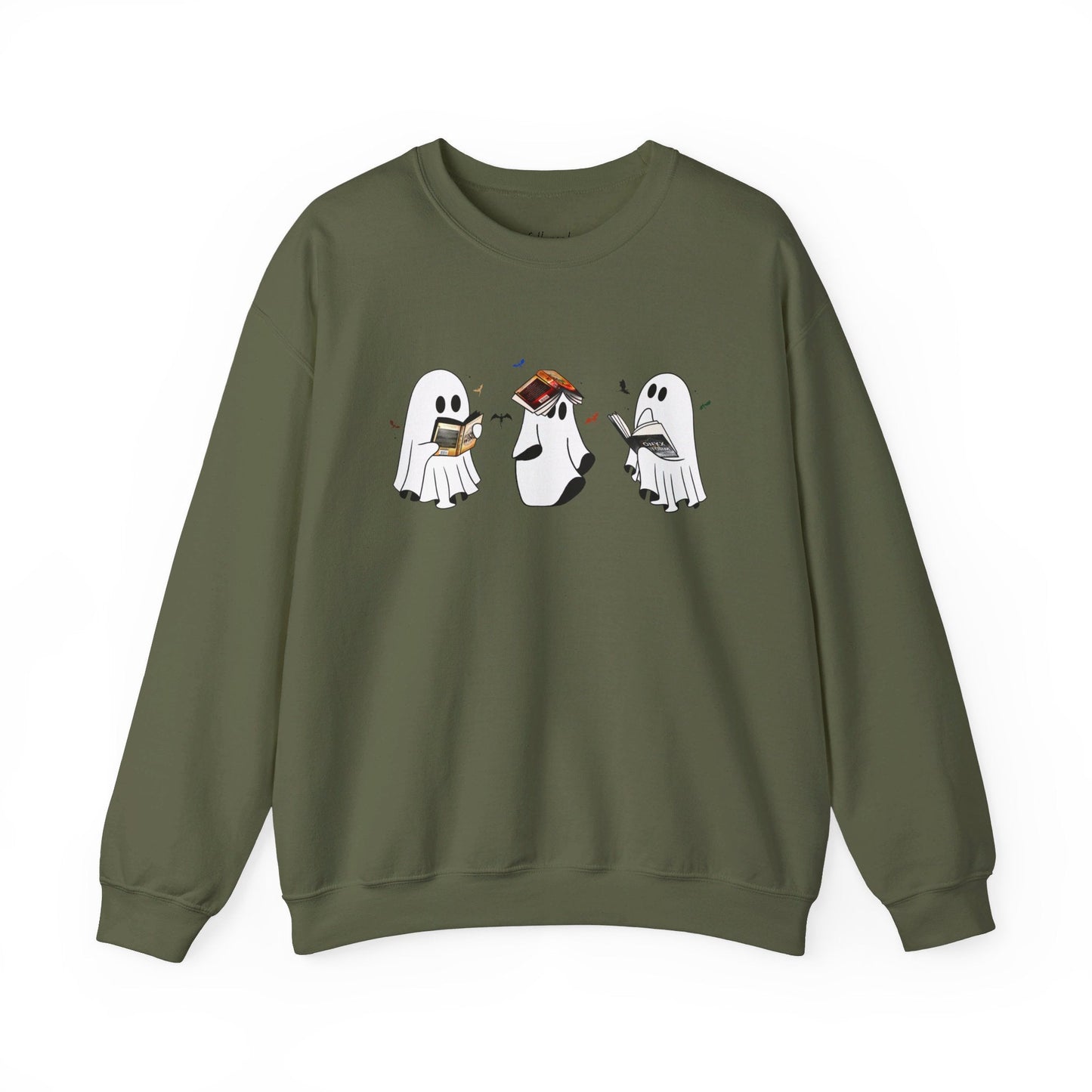 Ghost Reading Fourth Wing Crewneck Sweatshirt - Awfullynerdy.co