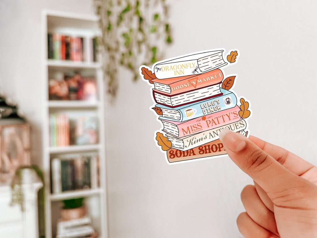 Gilmore Girls Autumn Books Sticker - Awfullynerdy.co