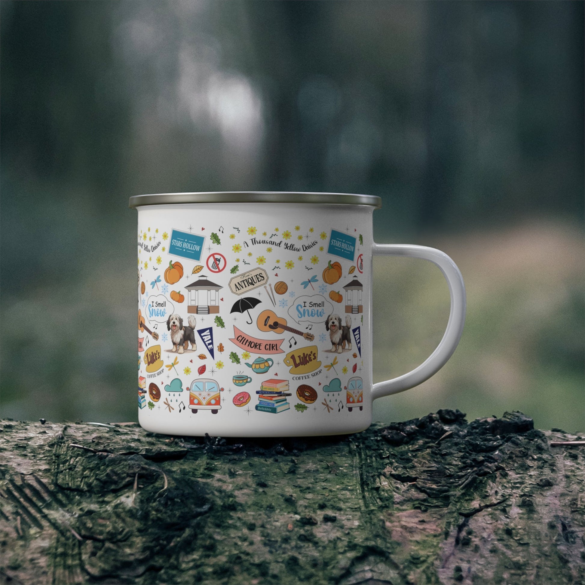 Gilmore Girls Collage Enamel Camping Mug - Awfullynerdy.co