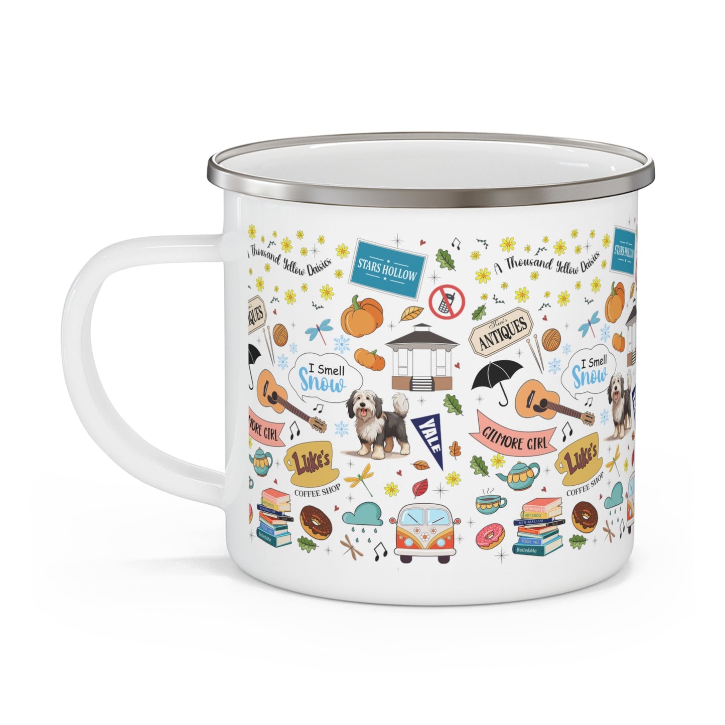 Gilmore Girls Collage Enamel Camping Mug - Awfullynerdy.co