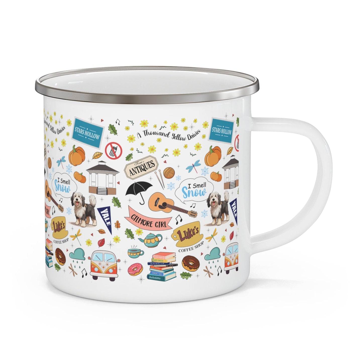 Gilmore Girls Collage Enamel Camping Mug - Awfullynerdy.co