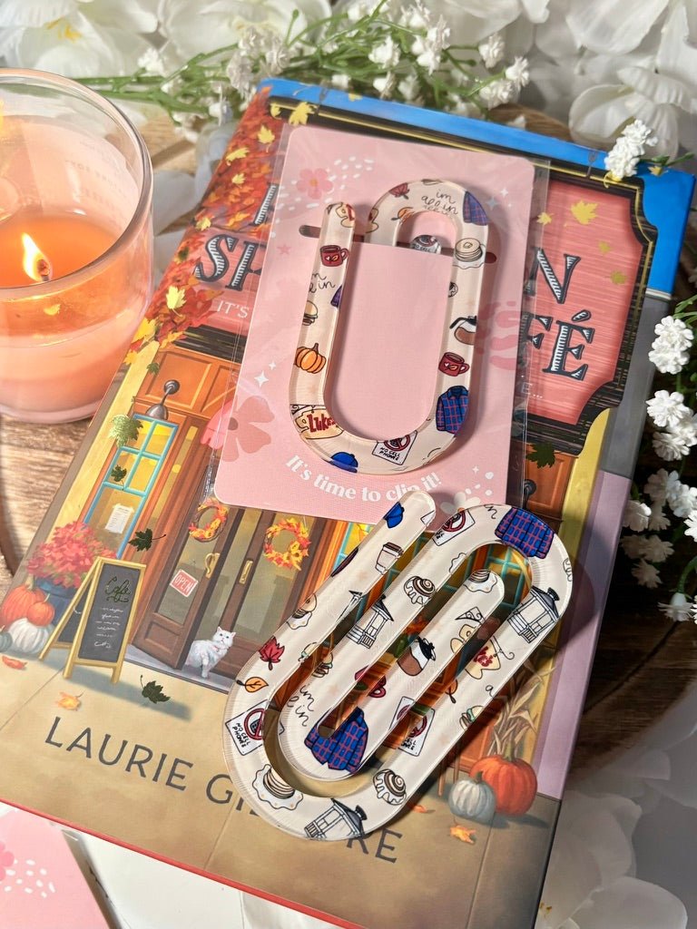 Gilmore Girls Fall Jumbo Acrylic Paperclip Sublimated Bookmark – Bookish Page Holder - Awfullynerdy.co