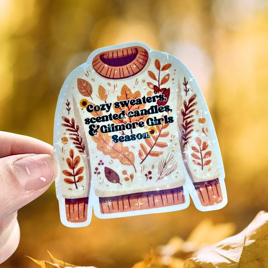 Gilmore Girls Fall Sweater Sticker - Awfullynerdy.co