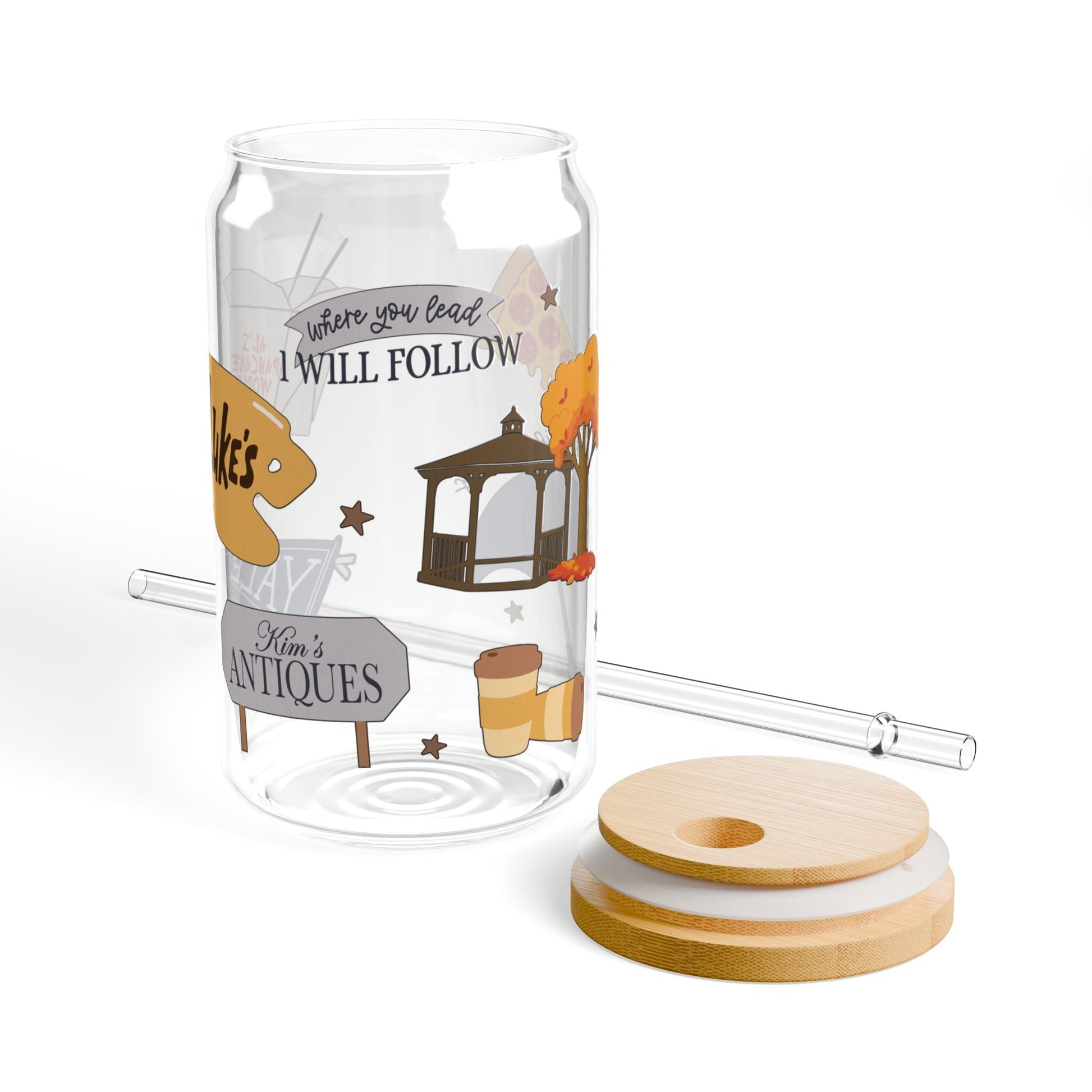 Gilmore Girls Inspired Glass Mug Sipper - 16 oz - Awfullynerdy.co