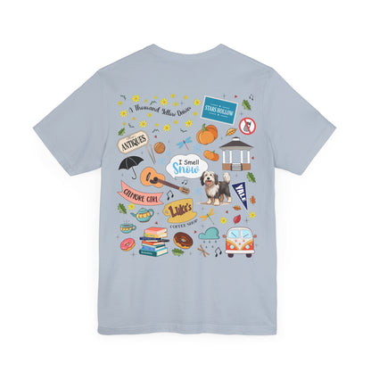 Gilmore Girls Stars Hollow Collage Dual - Sided Jersey Short Sleeve Tee - Awfullynerdy.co