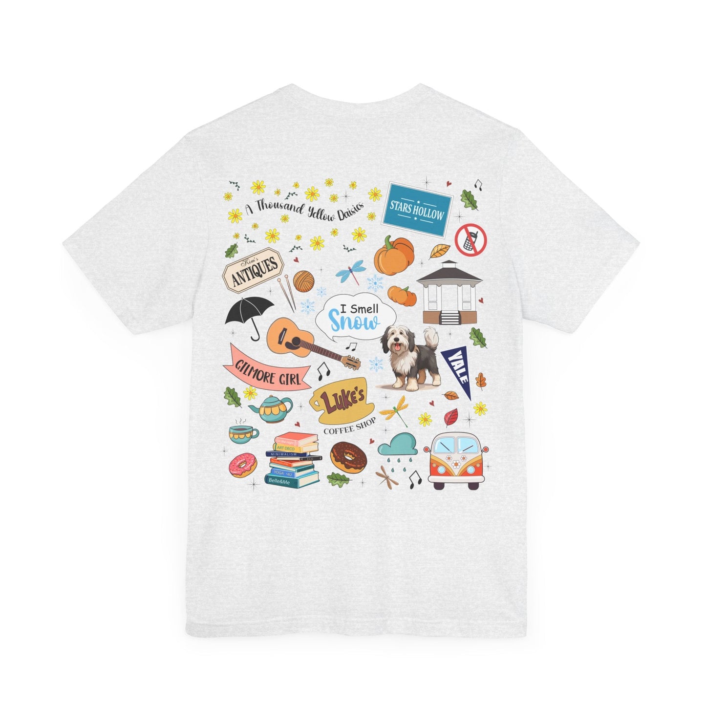 Gilmore Girls Stars Hollow Collage Dual - Sided Jersey Short Sleeve Tee - Awfullynerdy.co