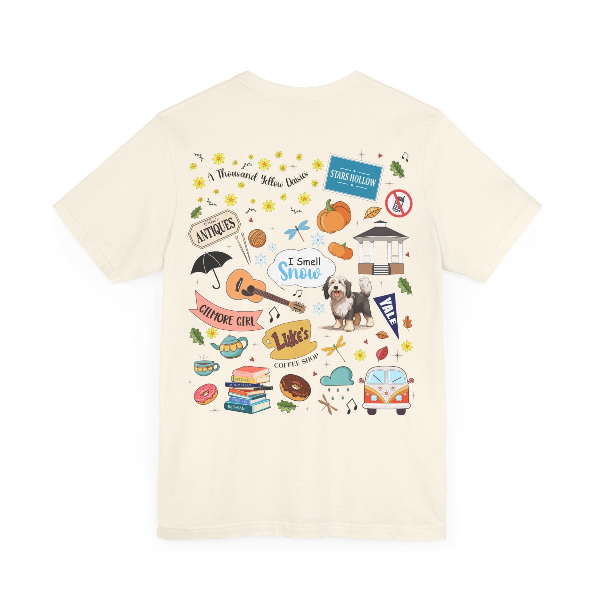 Gilmore Girls Stars Hollow Collage Dual - Sided Jersey Short Sleeve Tee - Awfullynerdy.co