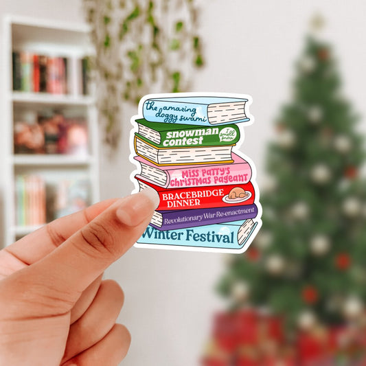 Gilmore Girls Winter Books Sticker - Awfullynerdy.co