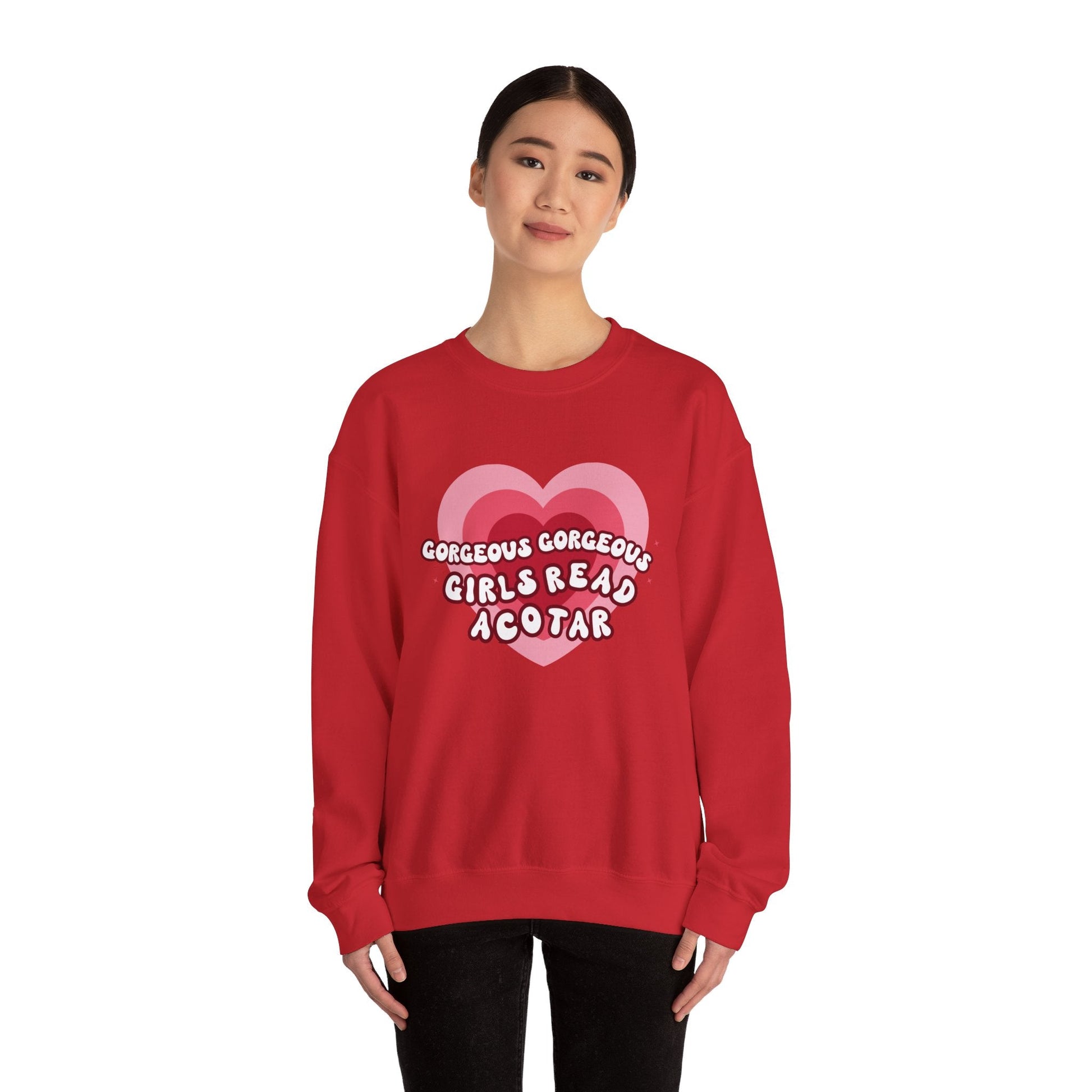 Gorgeous Gorgeous Girls Read ACOTAR Heavy Blend™ Crewneck Sweatshirt - Awfullynerdy.co