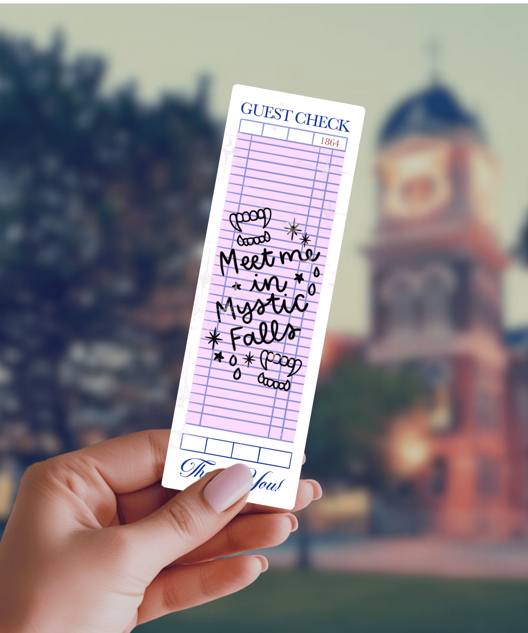 Guest Check Meet Me in Mystic Falls TVD Inspired Bookmark - Awfullynerdy.co