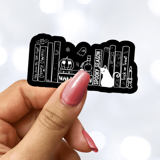 Halloween Season Books Sticker - Awfullynerdy.co