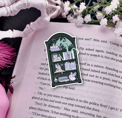 Handrawn Fairy Fantasy Bookshelf Laminated Sticker - Awfullynerdy.co