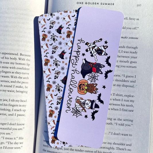 Happy Halloween Cats Dual - Sided Matte Cardstock Bookmark - Awfullynerdy.co
