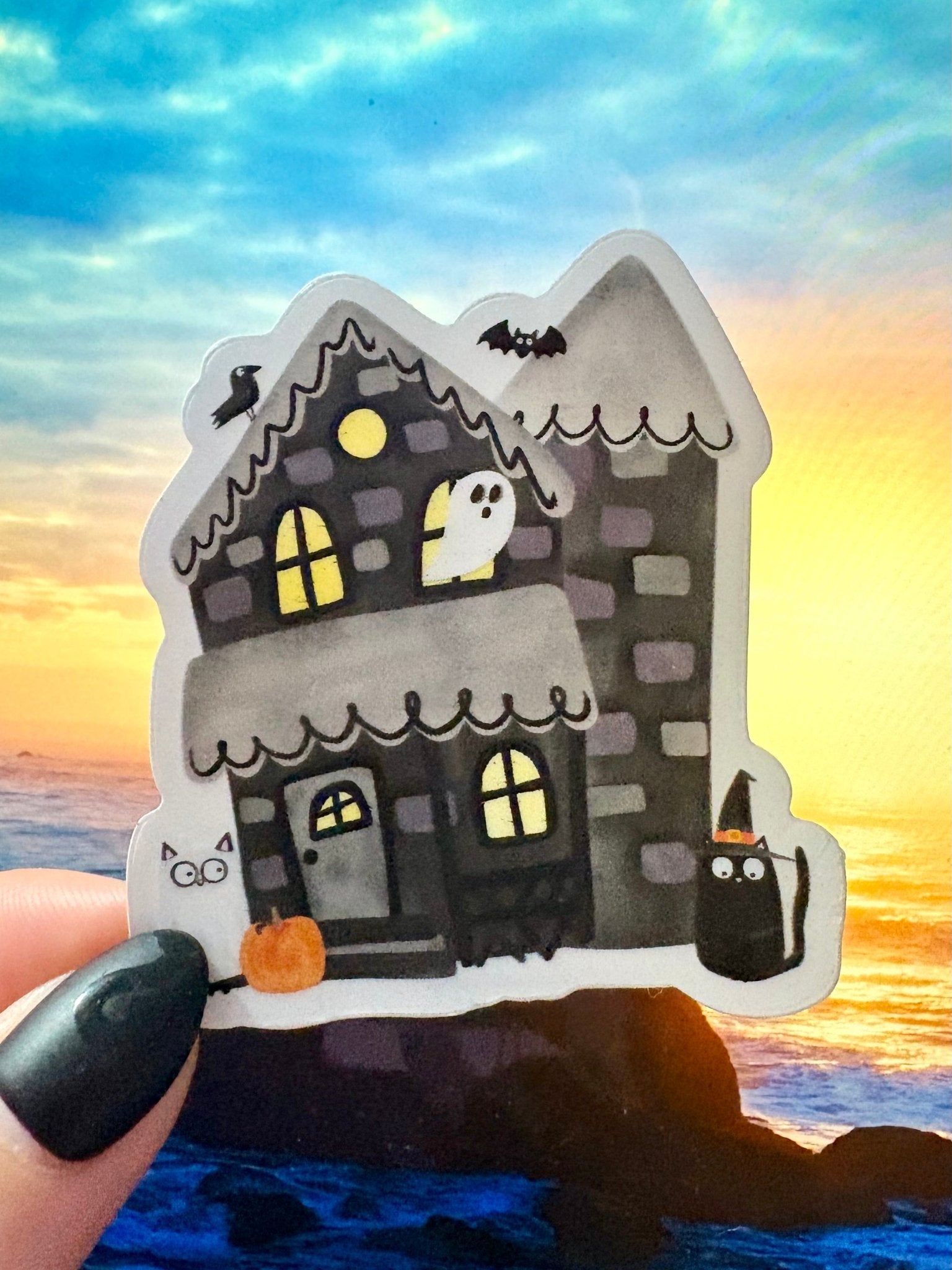 Haunted House Sticker - Awfullynerdy.co