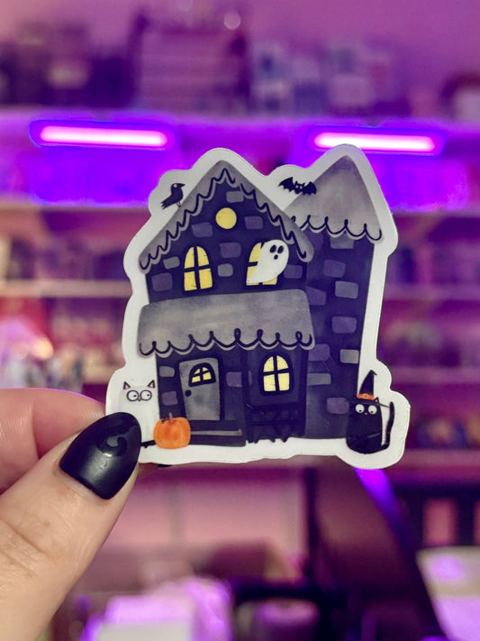 Haunted House Sticker - Awfullynerdy.co
