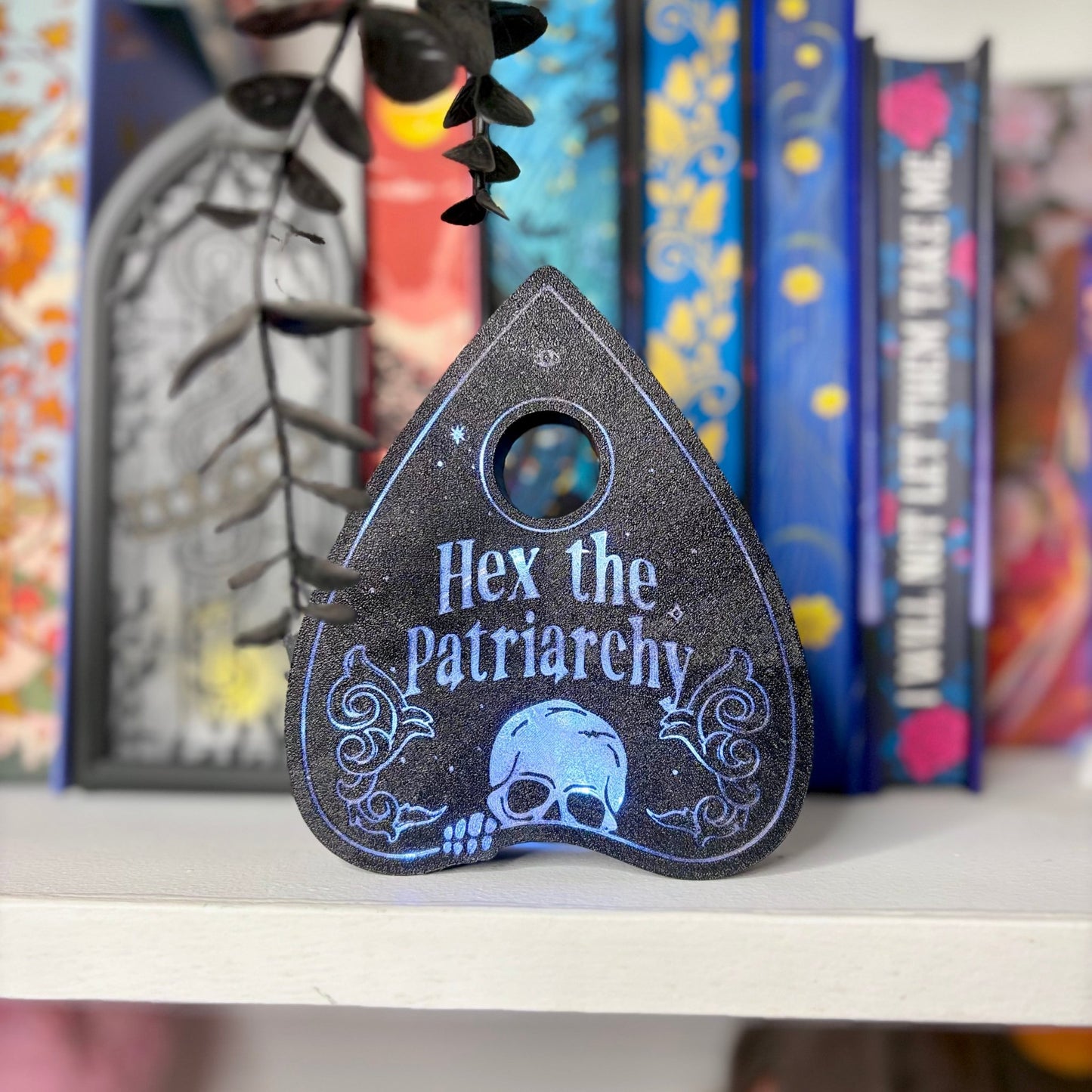 Hex the Patriarchy Light Up Book Nook - Awfullynerdy.co