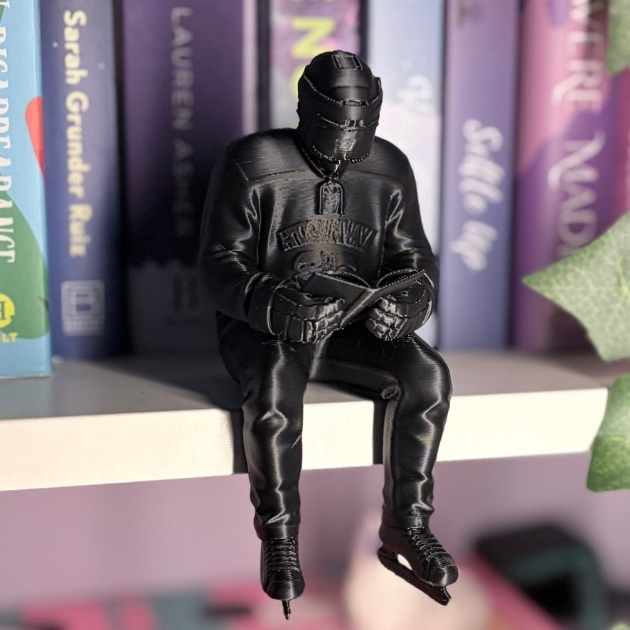 Hockey Player Reading a Book 3d Printed Bookshelf Decor - Awfullynerdy.co