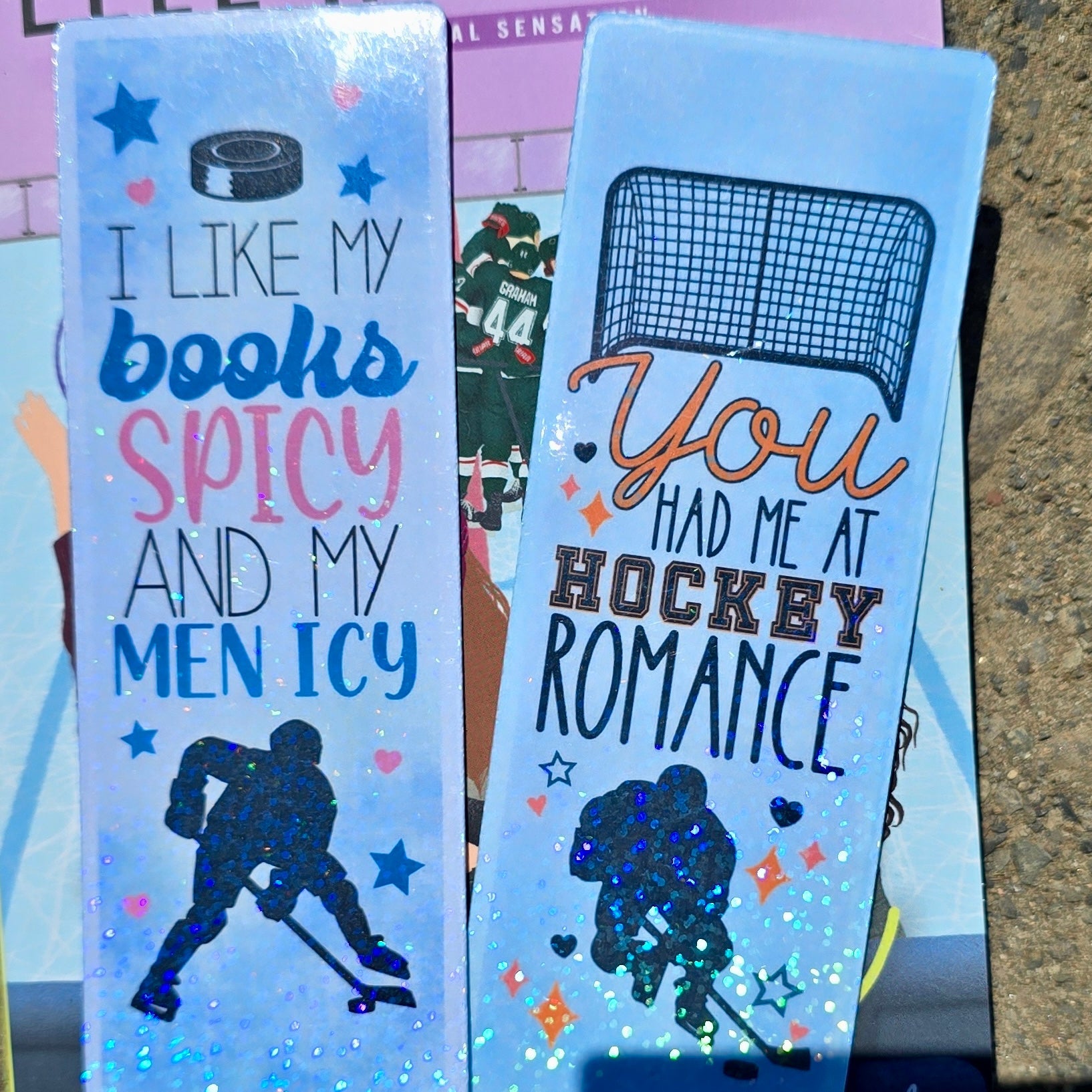 Hockey Romance Cardstock Bookmark Bundle - Awfullynerdy.co