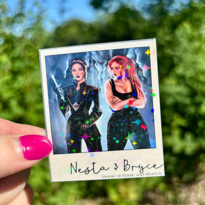 HOFAS Bryce and Nesta Polaroid Sparkle Sticker - Awfullynerdy.co