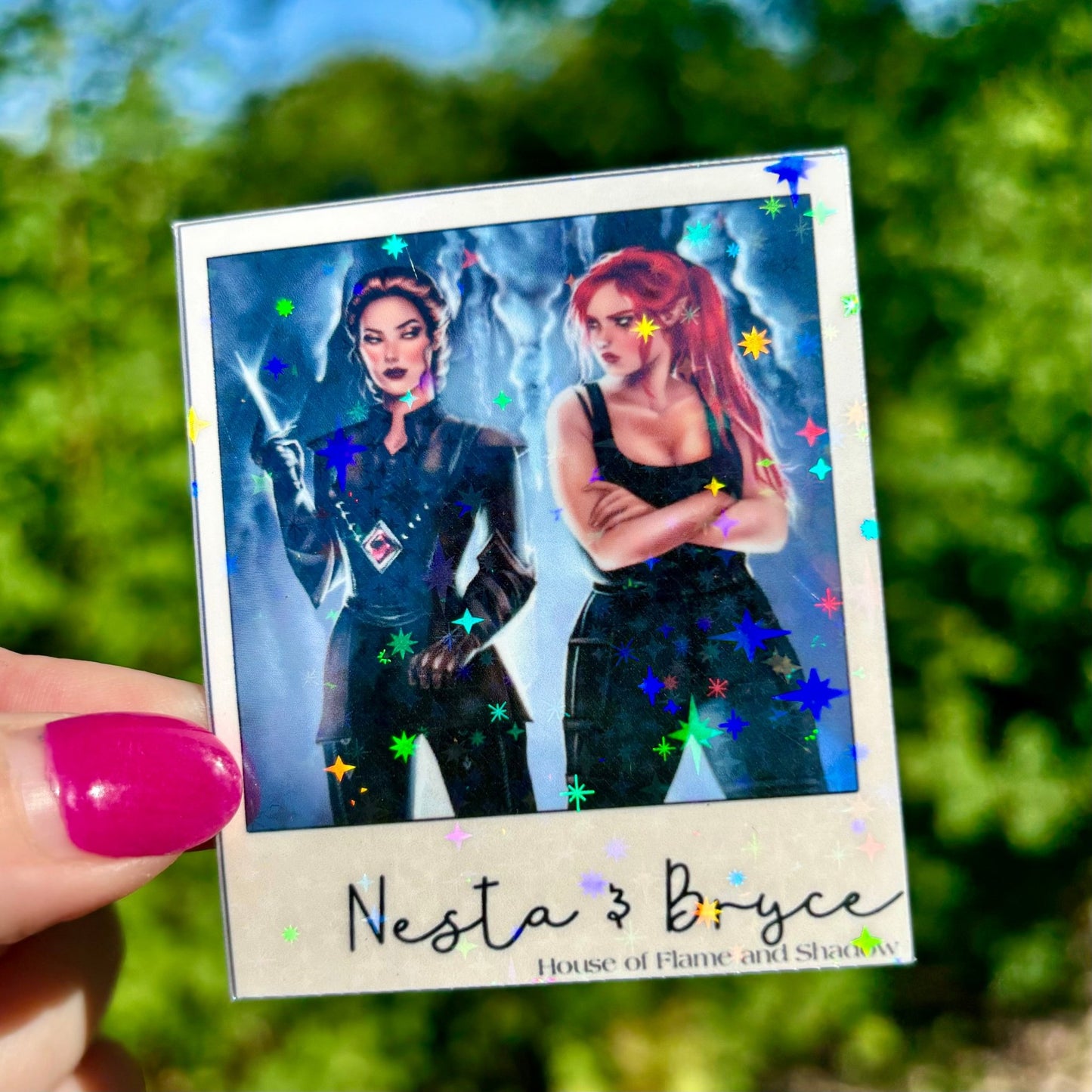 HOFAS Bryce and Nesta Polaroid Sparkle Sticker - Awfullynerdy.co