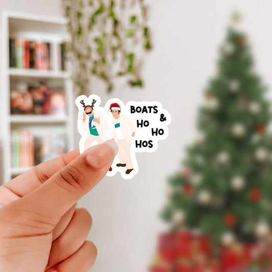 Holiday Boats and Ho Ho Ho's Sticker - Awfullynerdy.co