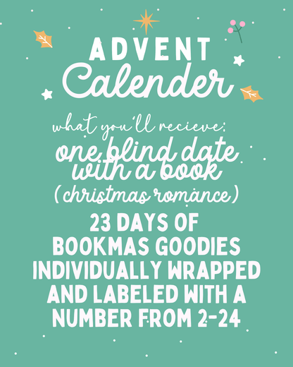 Holiday Bookmas Advent Calendar - 24 Days of Bookish Goodies - BLIND DATE with a Book Version - Customizable - Pre Order - Awfullynerdy.co