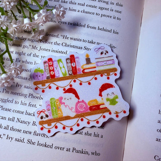 Holiday Ghosts Floating Book Shelf Sticker - Awfullynerdy.co