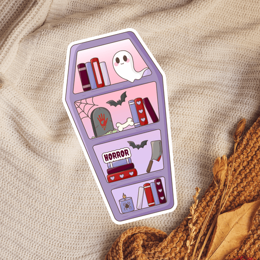 Horror Bookshelf Coffin Bookmark - Awfullynerdy.co