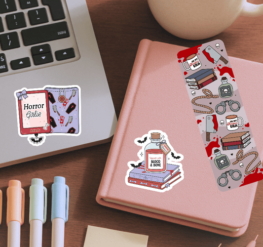 Horror Girlie Stickers and Bookmark Bundle - Awfullynerdy.co