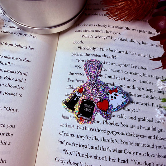 Horror Takes Keychain Crushed Glitter Sticker - Awfullynerdy.co