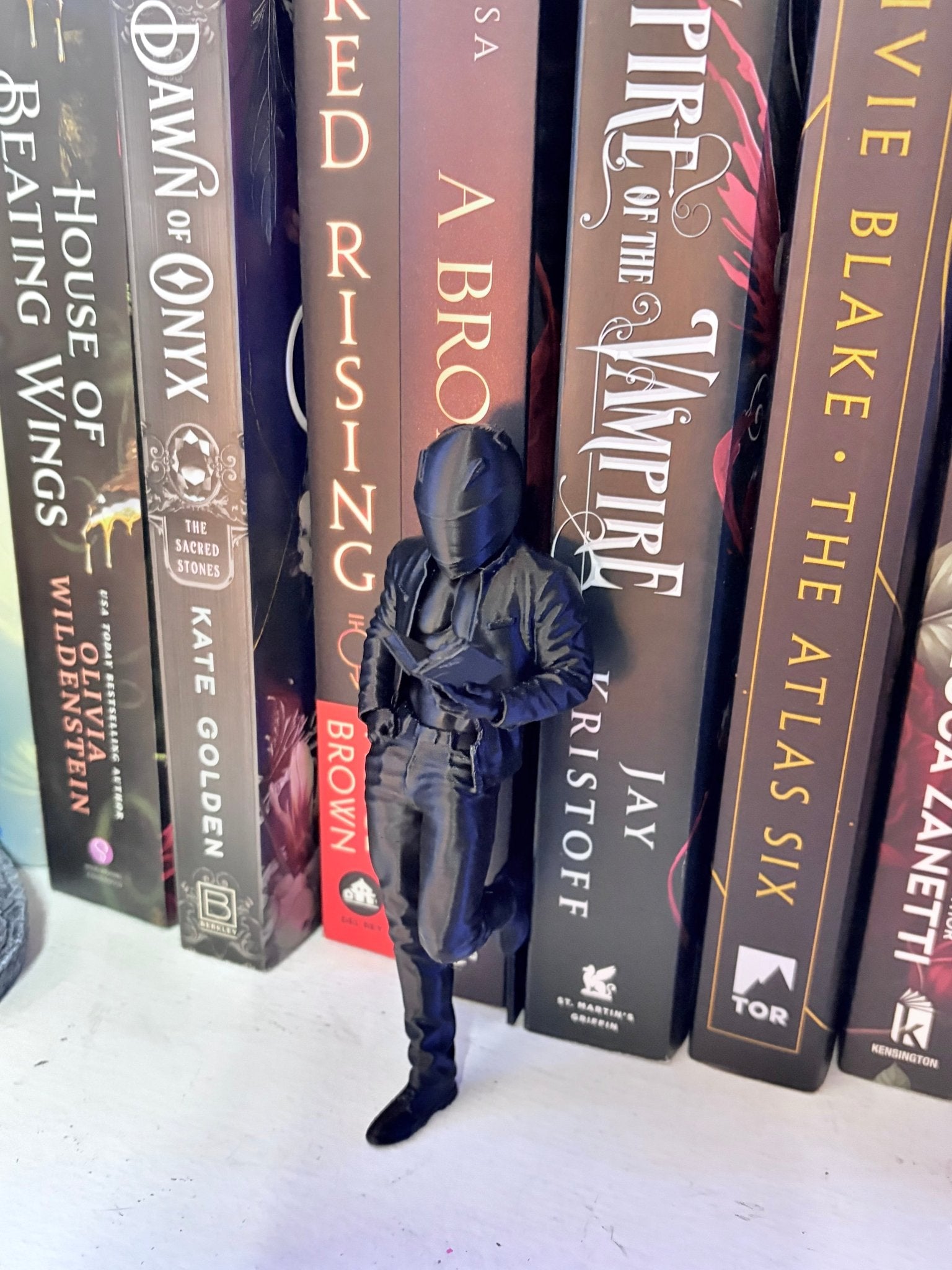 Hot Biker Reading Bookshelf Decor - Awfullynerdy.co