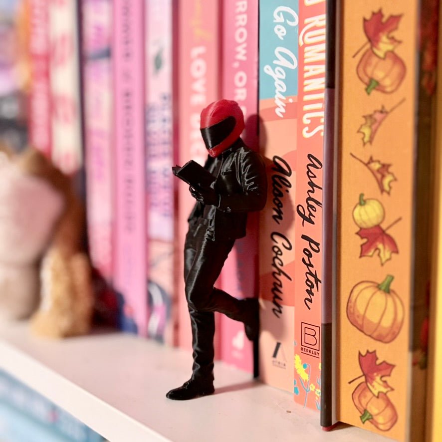 Hot Biker Reading Bookshelf Decor - Awfullynerdy.co