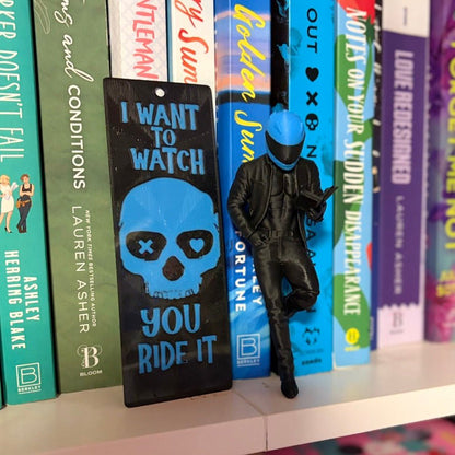 Hot Biker Reading Bookshelf Decor - Awfullynerdy.co