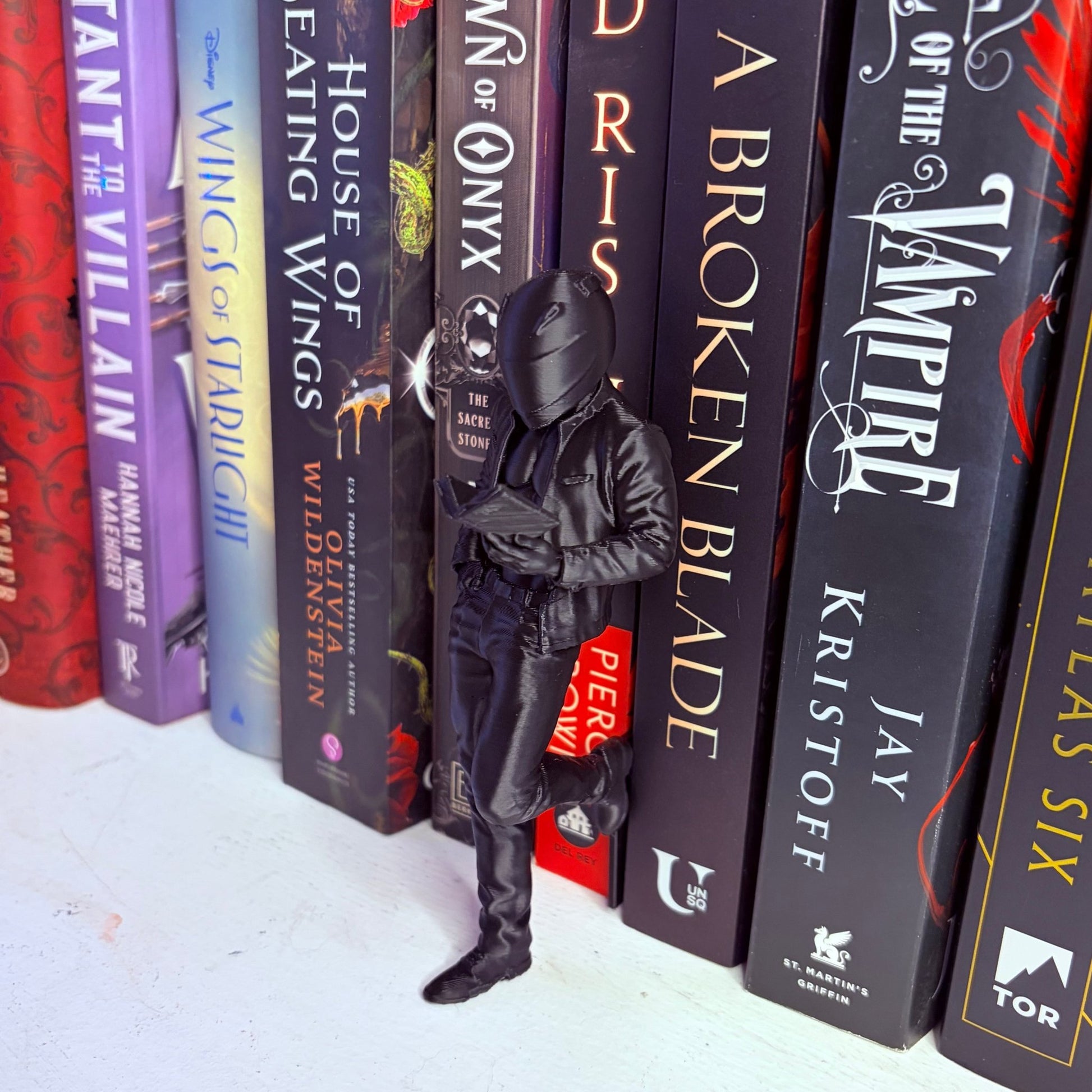 Hot Biker Reading Bookshelf Decor - Awfullynerdy.co